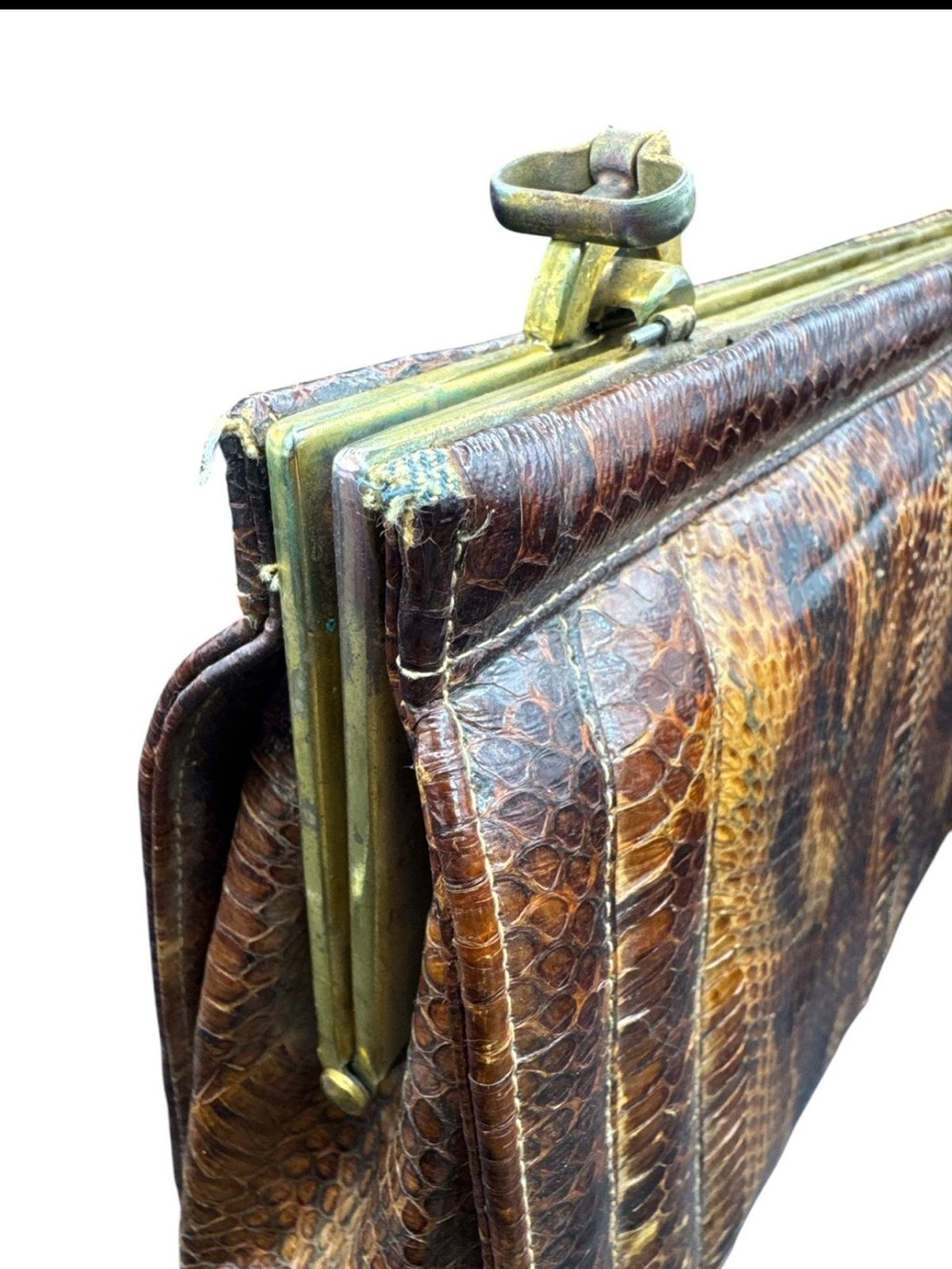 Vintage Genuine Cobra Snakeskin Crossbody Bag - Picture 5 of 16